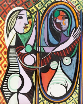  1932 Oil Painting - Girl Before a Mirror 1932 Cubism